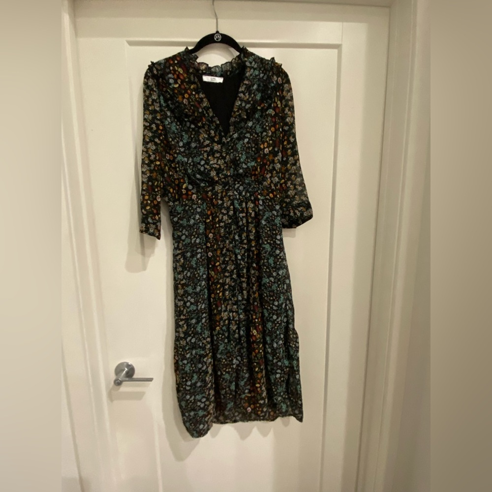 Black floral print dress from Alaniz